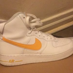 Air Force 1 High 07 white/ University Gold blanc